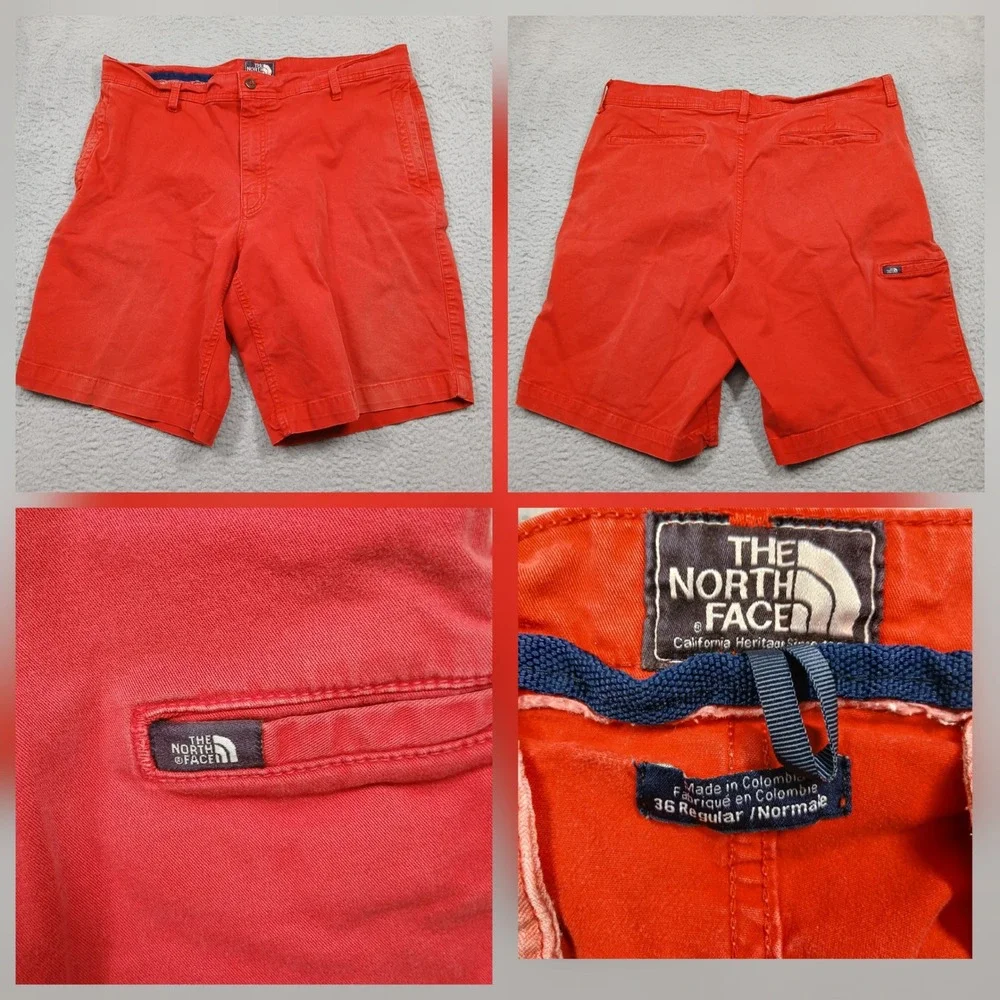 The North Face Red Chino Shorts Men's 36 Cotton Casual‎ Outdoor